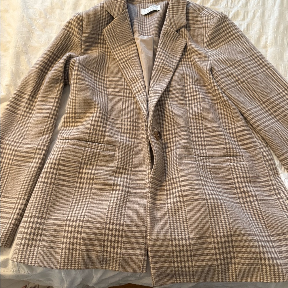 Z Supply Brown Plaid Jacket